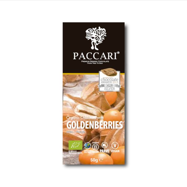PACCARI Bio Schokolade 60 % mit Physalis 50 g